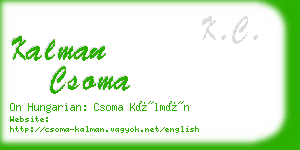 kalman csoma business card